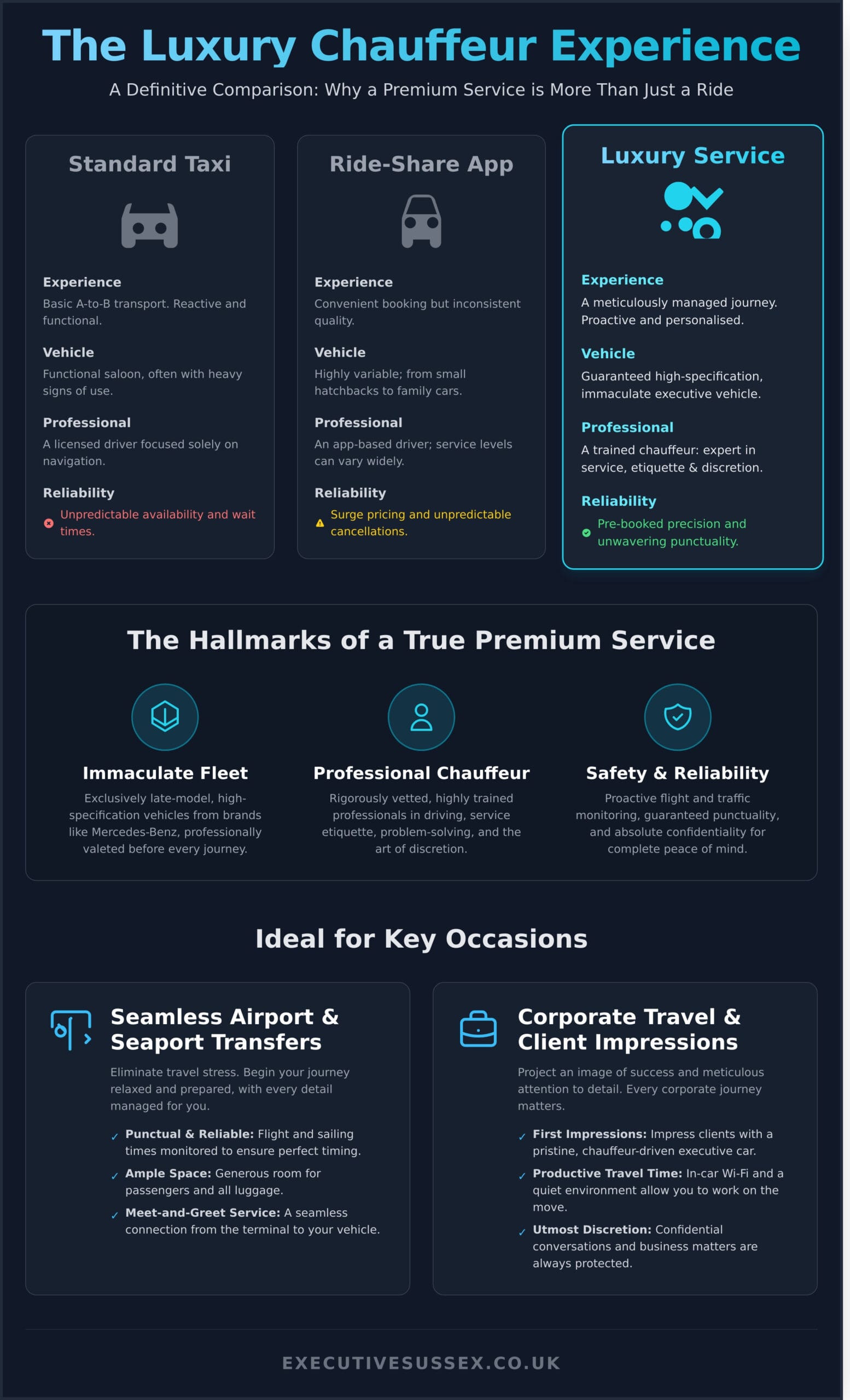 Luxury Taxi Service: The Definitive Guide to Premium Travel - Infographic