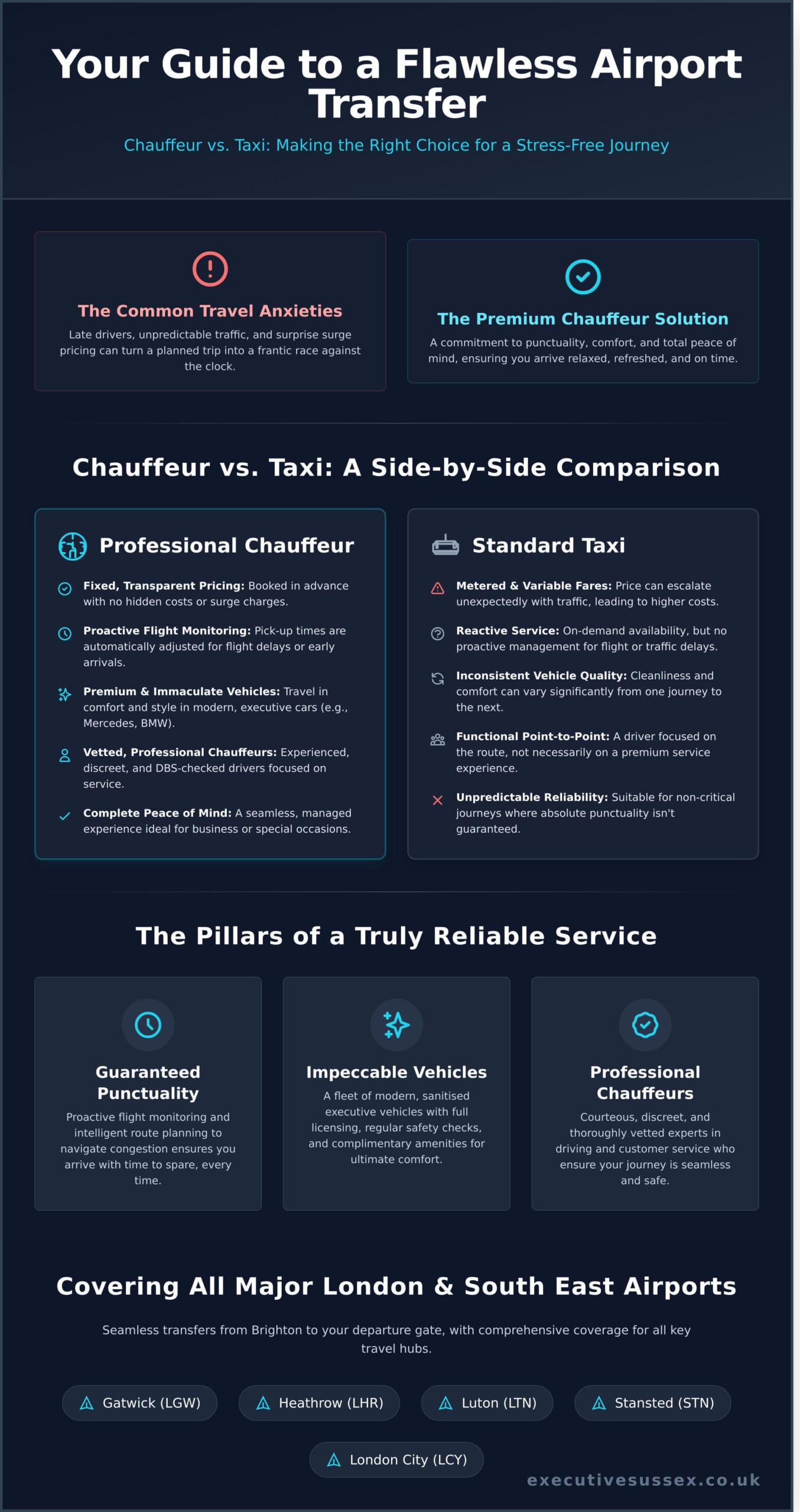 Reliable Airport Transfers in Brighton: Your Guide to Stress-Free Travel - Infographic